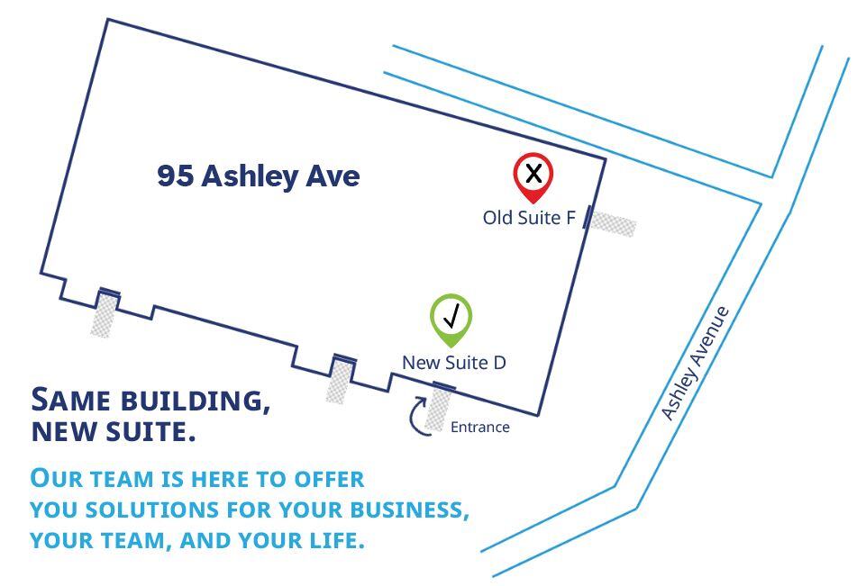 Map of the new office suite location